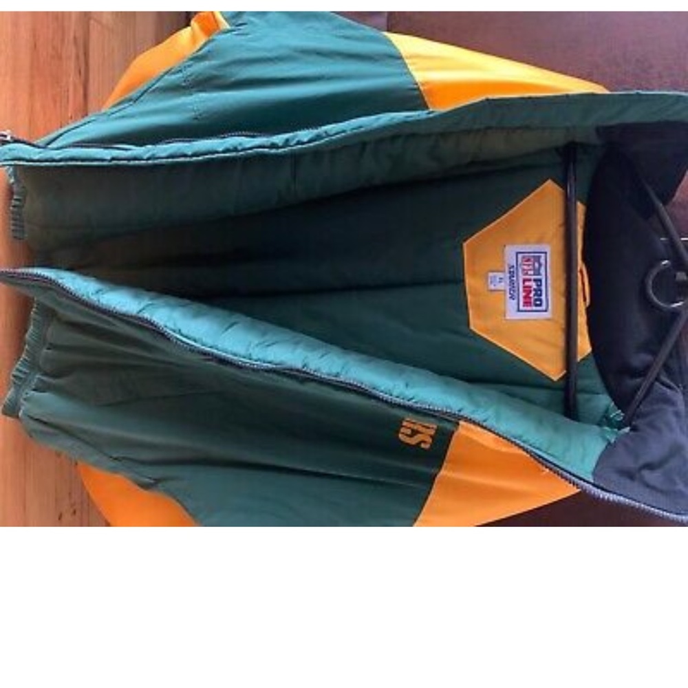 Vintage Green Bay Packers NFL Starter Pro Line Authentic Football Jacket Hood